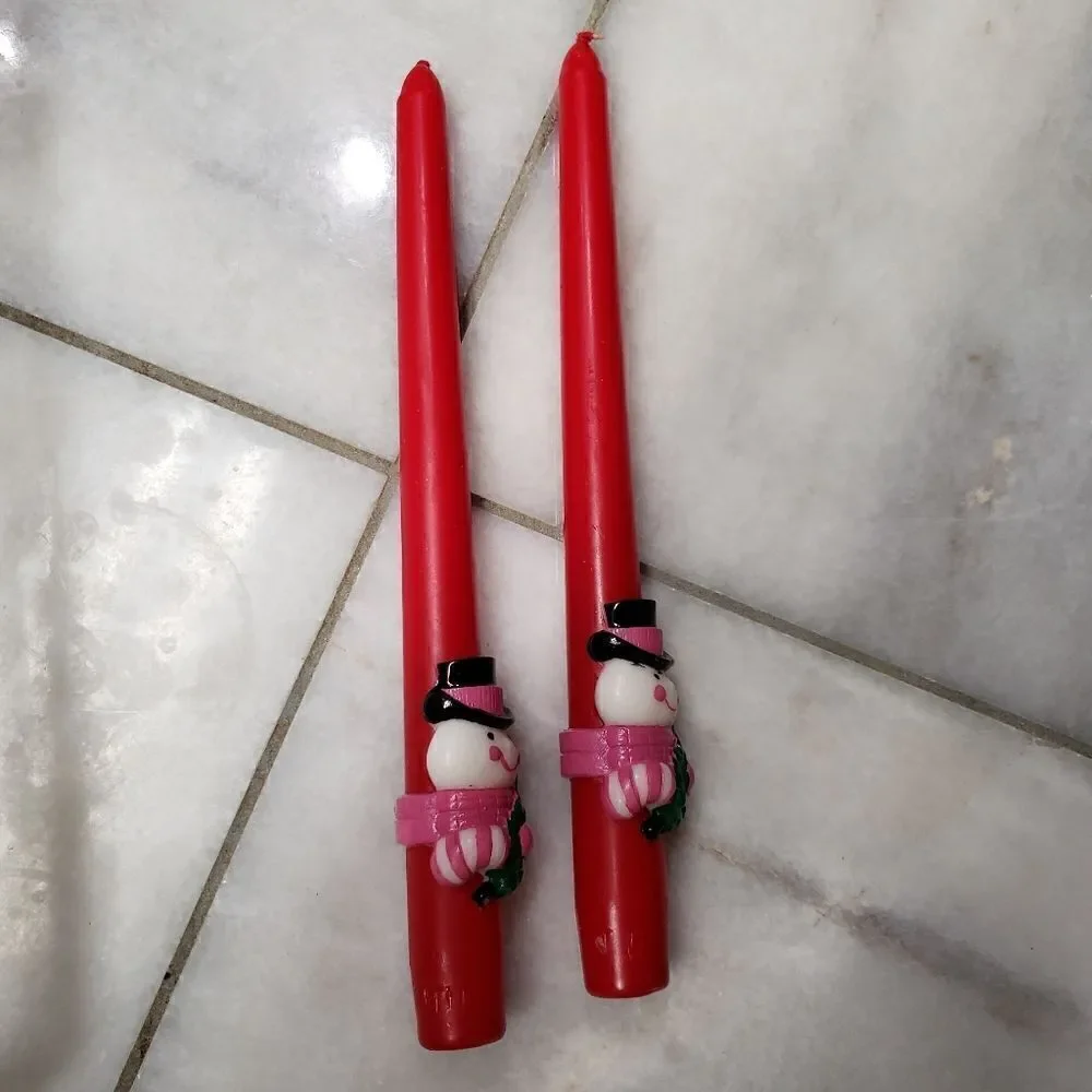Vintage Avon Set of 2 Dapper Snowman 10